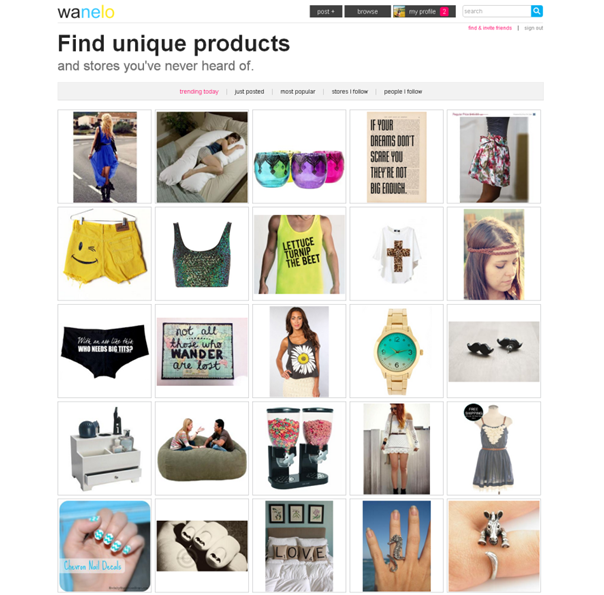 Wanelo reviews Online store that facilitates the discovery and sale of